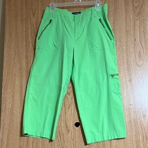 Lauren Ralph Lauren Neon Green Cargo Capri Pants
